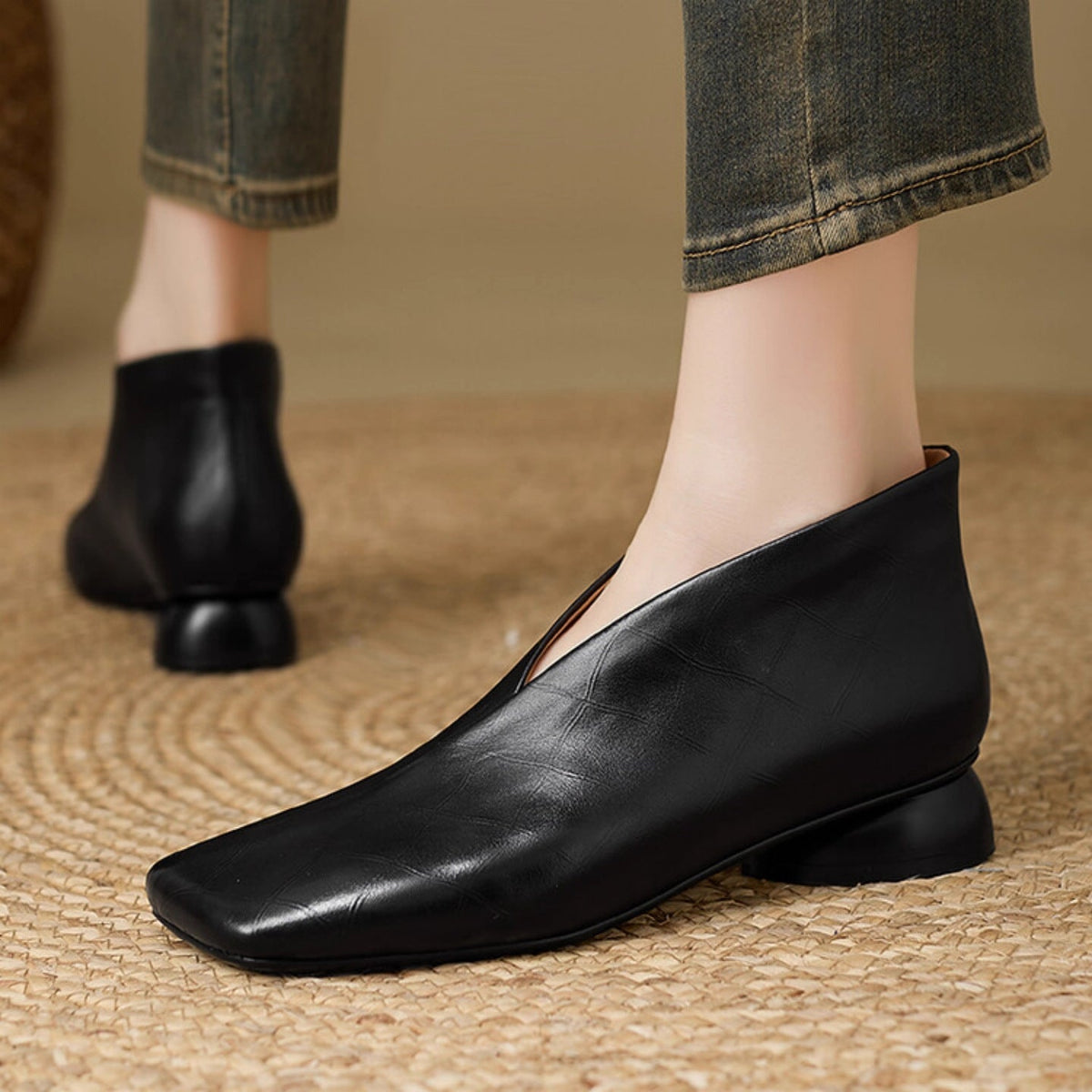Rachel - Bottines à Bout Carré