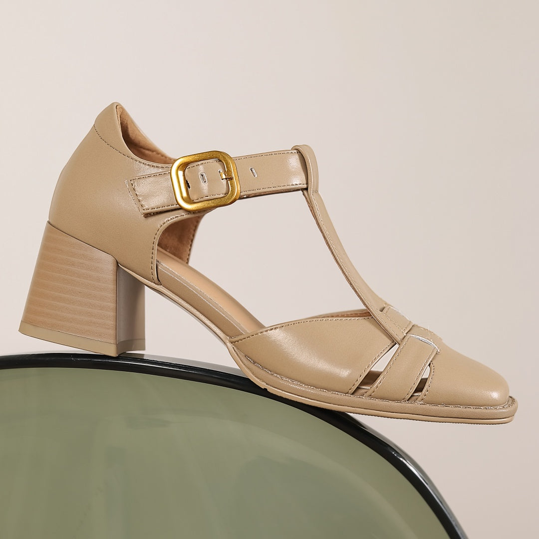 Séléna - Escarpins en Cuir à Bride en T