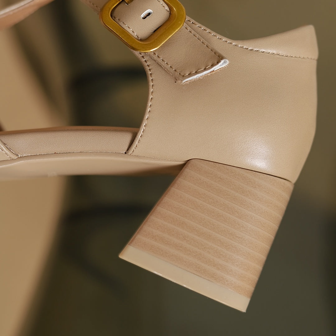 Séléna - Escarpins en Cuir à Bride en T