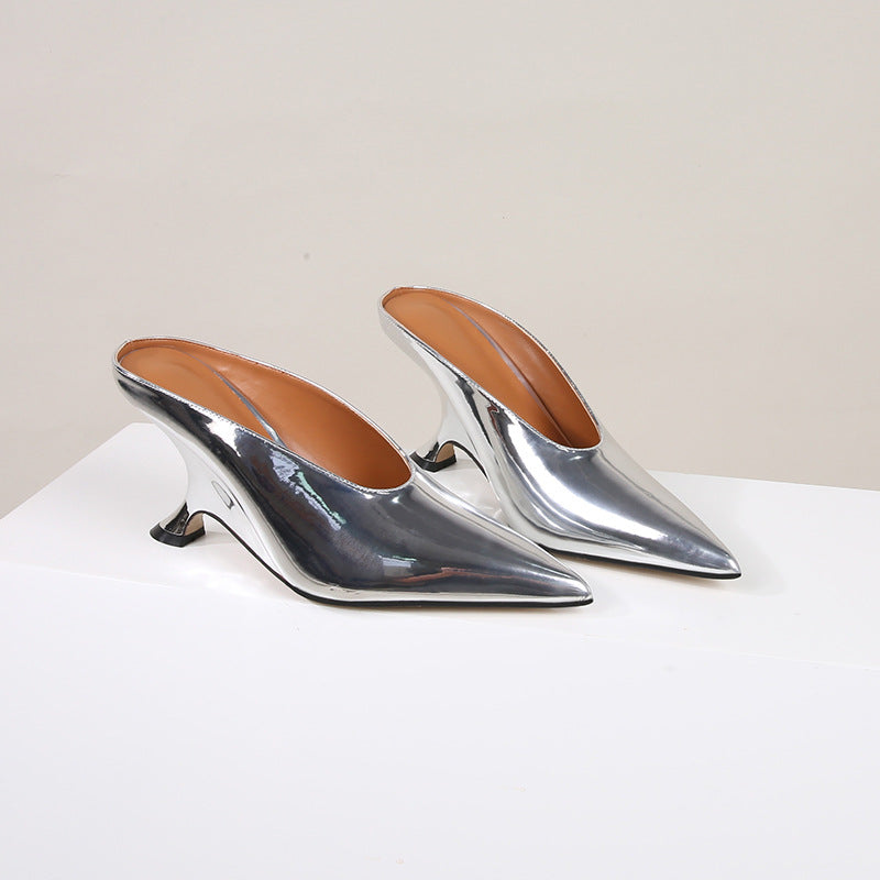 Ophélia - Mules Pointues Brillantes
