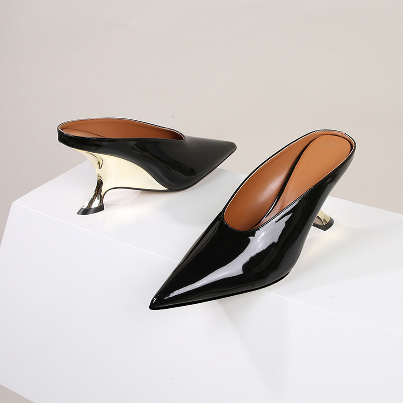 Ophélia - Mules Pointues Brillantes