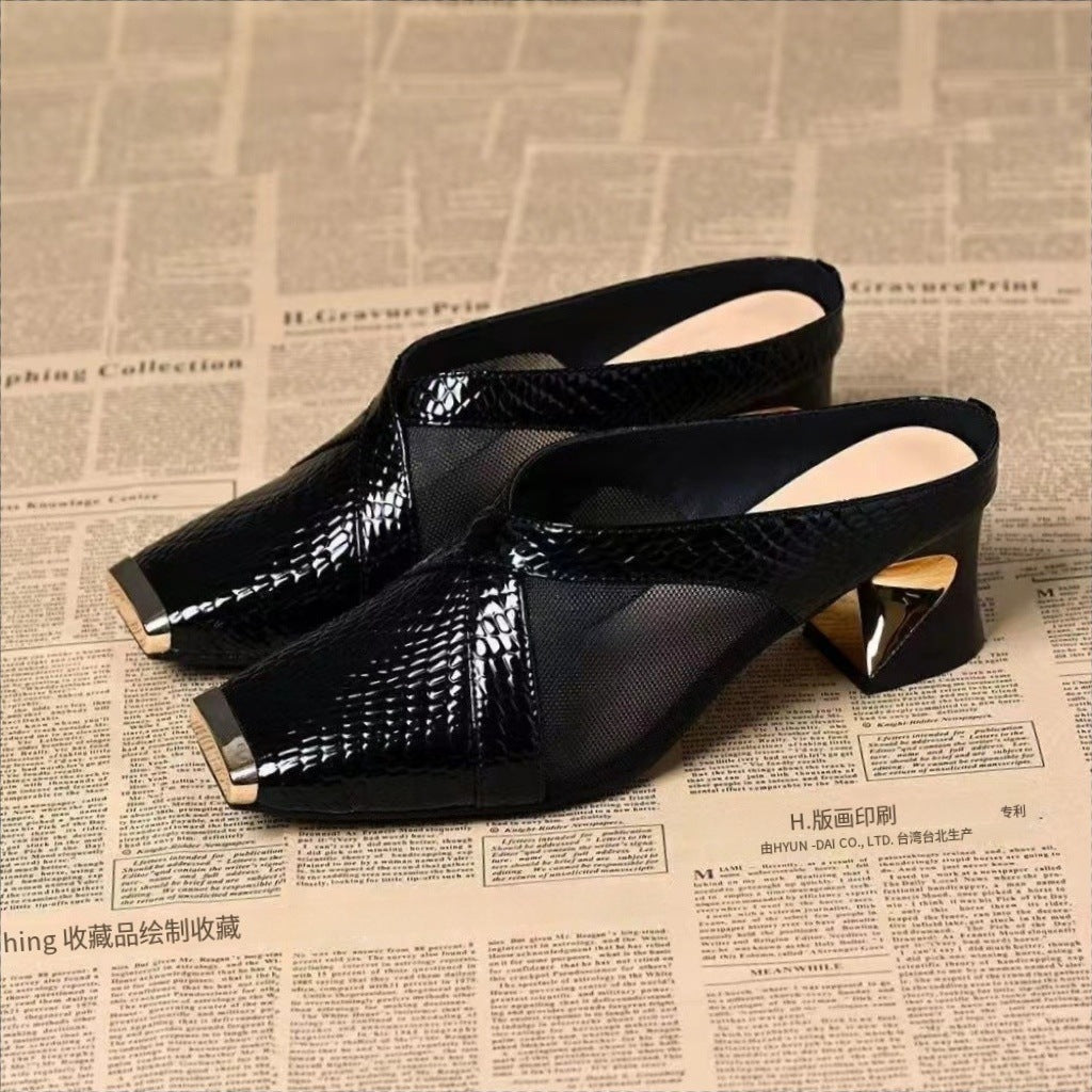 Ida - Mules à Talon Sculpté