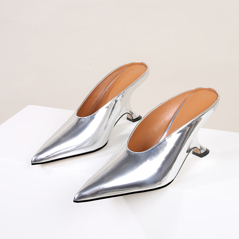 Ophélia - Mules Pointues Brillantes