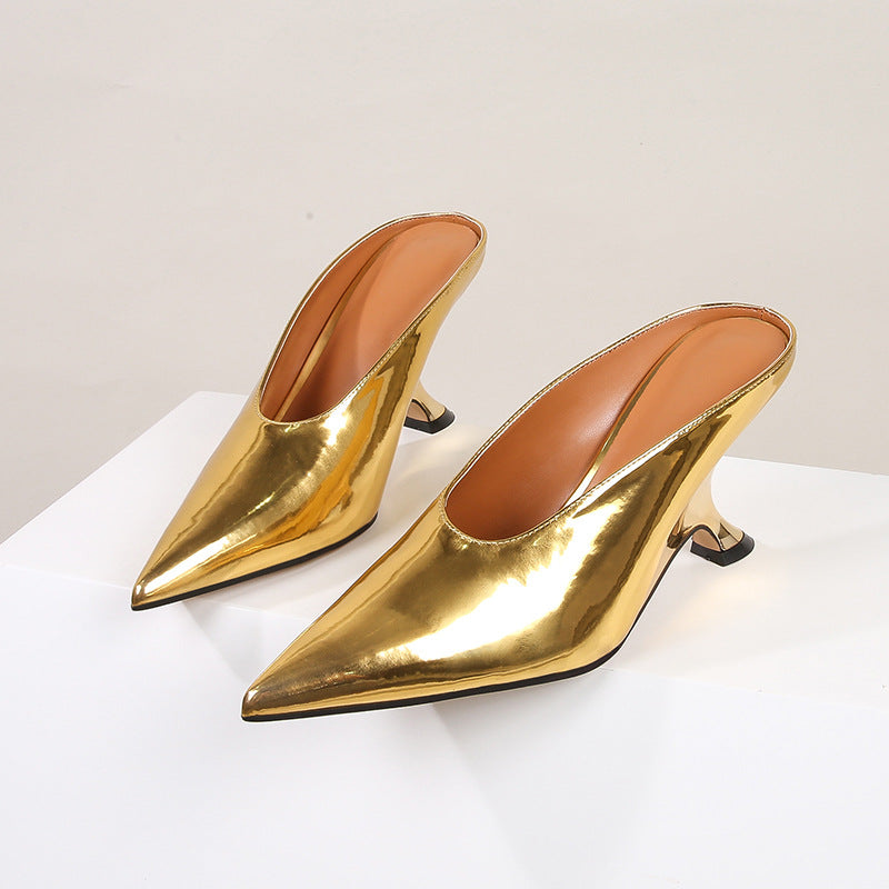 Ophélia - Mules Pointues Brillantes