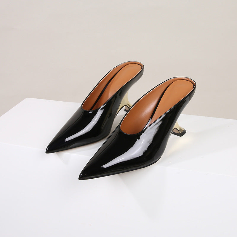 Ophélia - Mules Pointues Brillantes