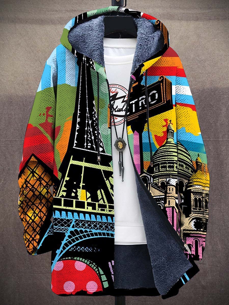 Émilie | Veste zippée à capuche artistique