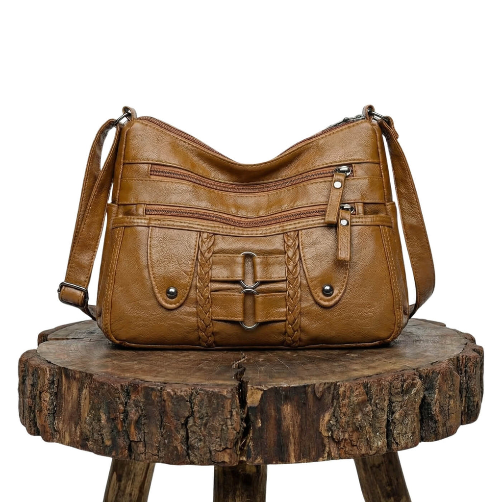Huguette | Sac Bandoulière Tressé Multi-Zip