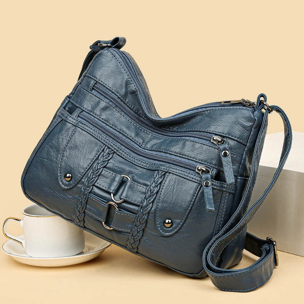 Huguette | Sac Bandoulière Tressé Multi-Zip