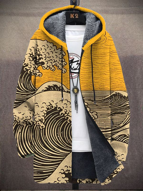 Clotilde | Gilet à capuche à imprimé artistique