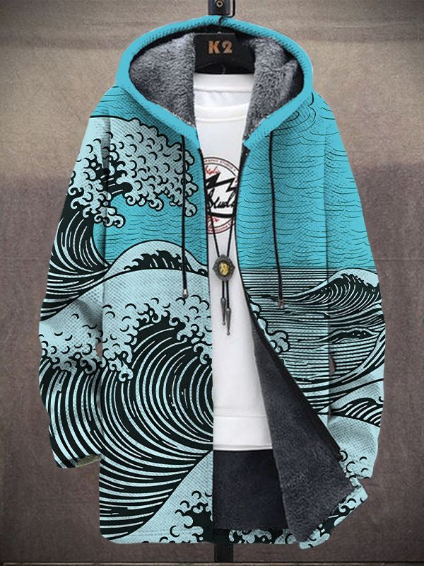 Clotilde | Gilet à capuche à imprimé artistique
