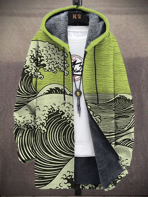 Clotilde | Gilet à capuche à imprimé artistique