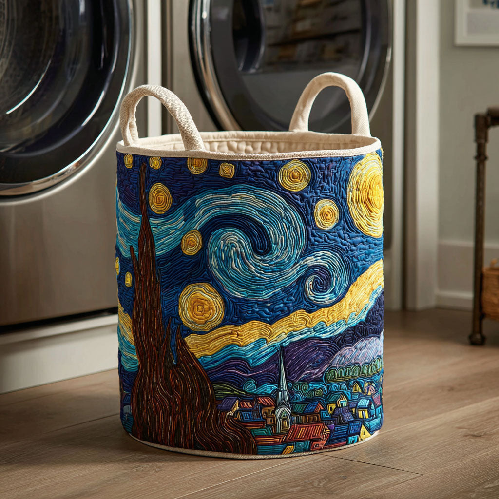Nuit Étoilée | Panier à Linge Matelassé