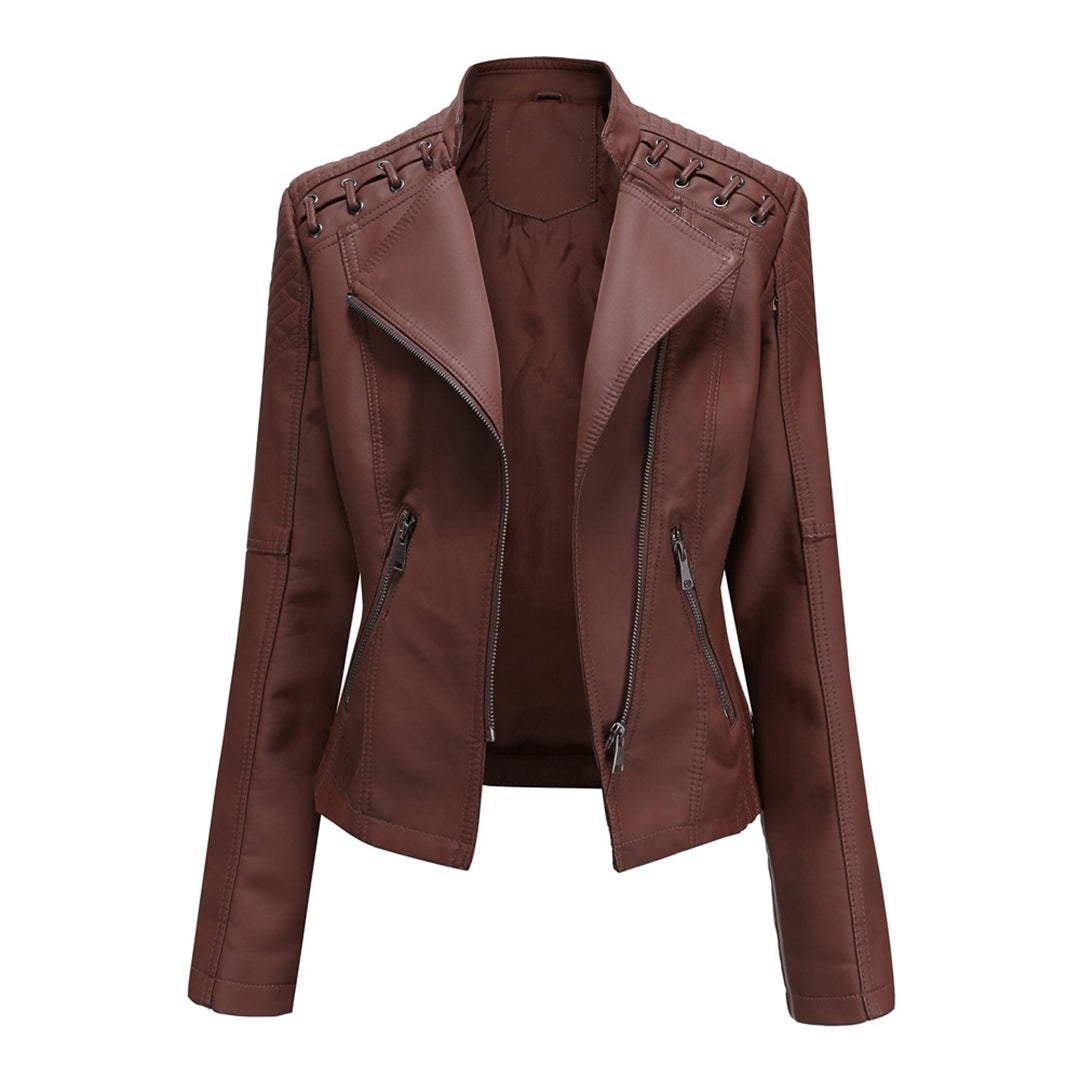Maud | Veste Motard Matelassée Asymétrique