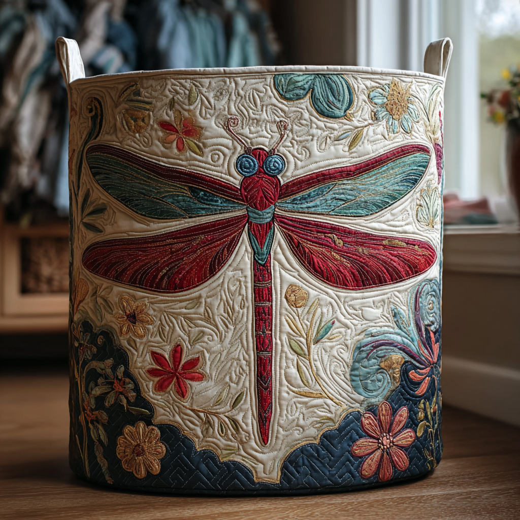 Libellule Pure | Panier à Linge Matelassé