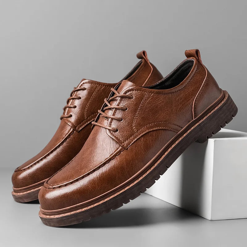 Thibault | Baskets Style Richelieu en Cuir
