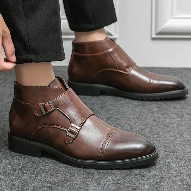 Jules | Bottines en Cuir à Double Boucle
