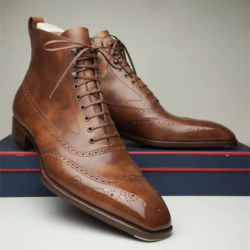 Ambroise | Bottines Richelieu en Cuir Véritable