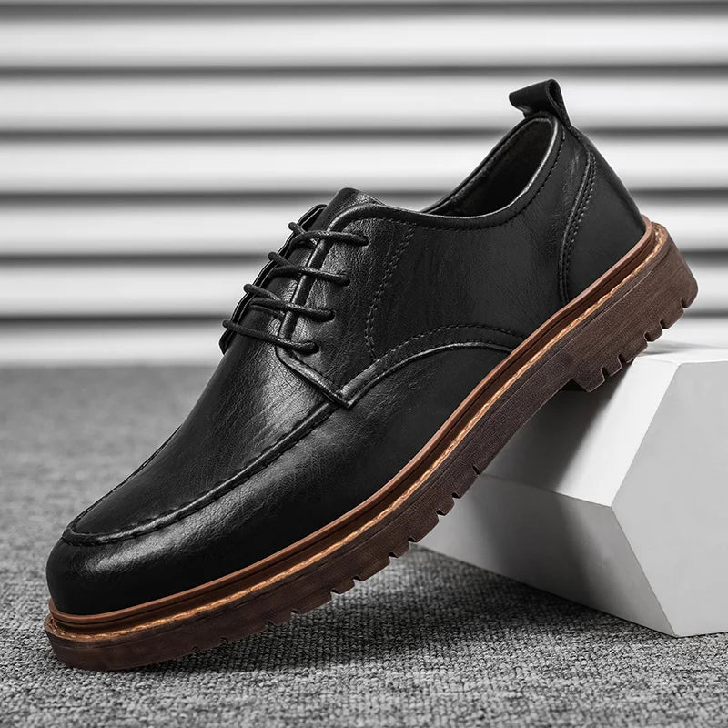 Thibault | Baskets Style Richelieu en Cuir
