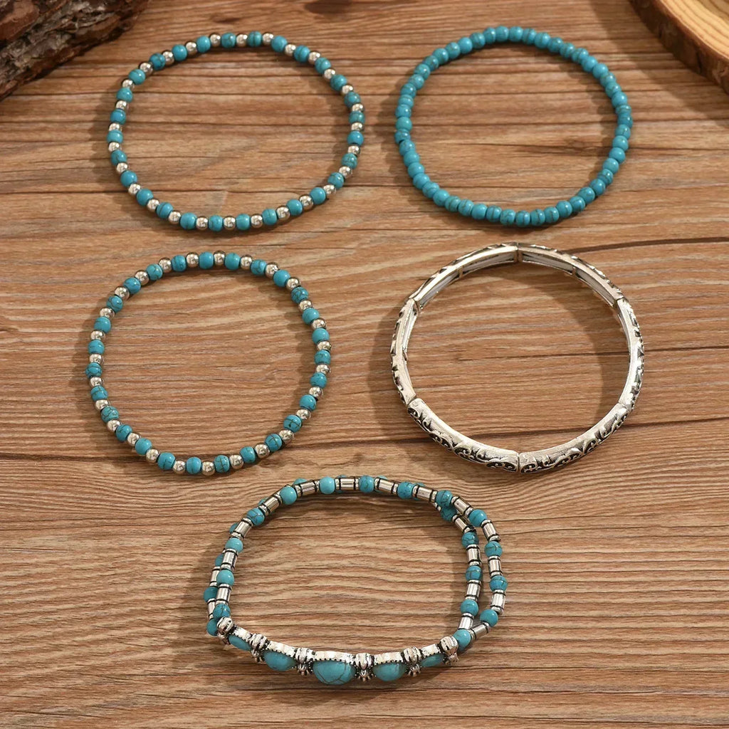 Arlette | Set de Bracelets à Perles Turquoise