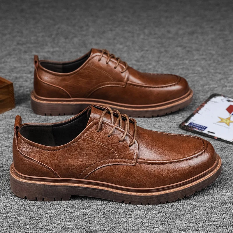 Thibault | Baskets Style Richelieu en Cuir