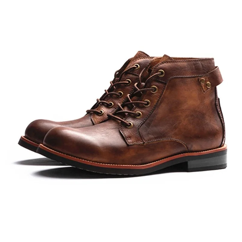 Damien | Bottines à Lacets en Cuir