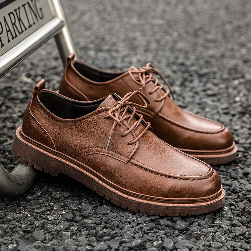 Thibault | Baskets Style Richelieu en Cuir