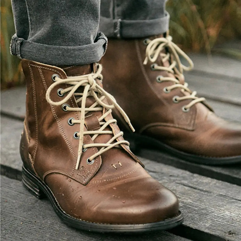 Hector | Bottines à Lacets en Cuir