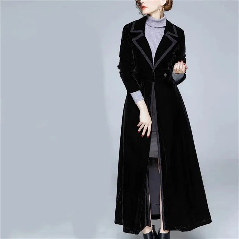 Séraphine | Manteau Long en Velours