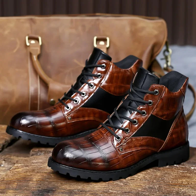 Félix | Bottines en Cuir Effet Croco