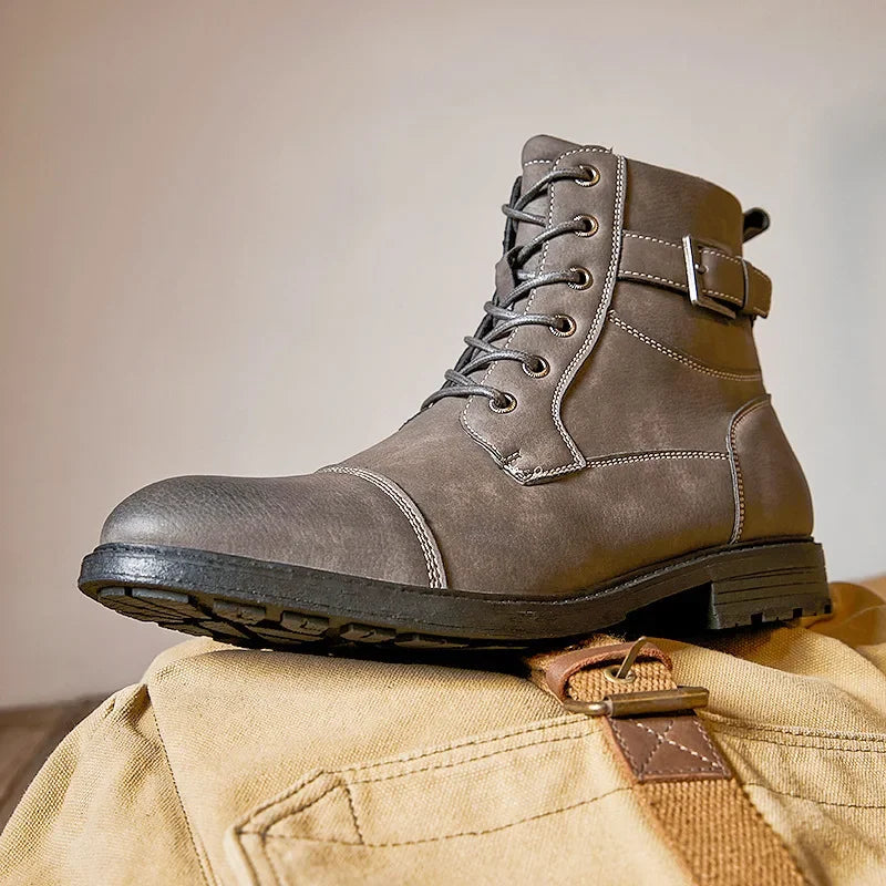 Lazare | Bottines à Lacets en Cuir