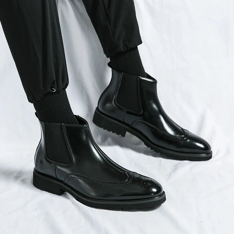 Louis | Bottines Chelsea en Cuir Véritable
