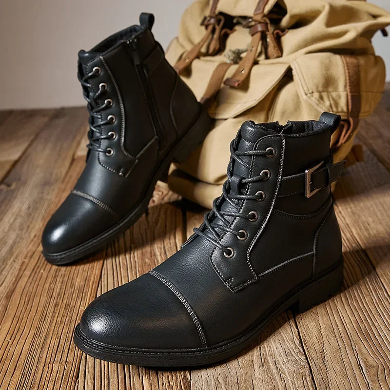 Lazare | Bottines à Lacets en Cuir