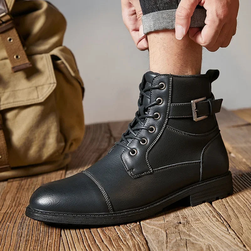 Lazare | Bottines à Lacets en Cuir