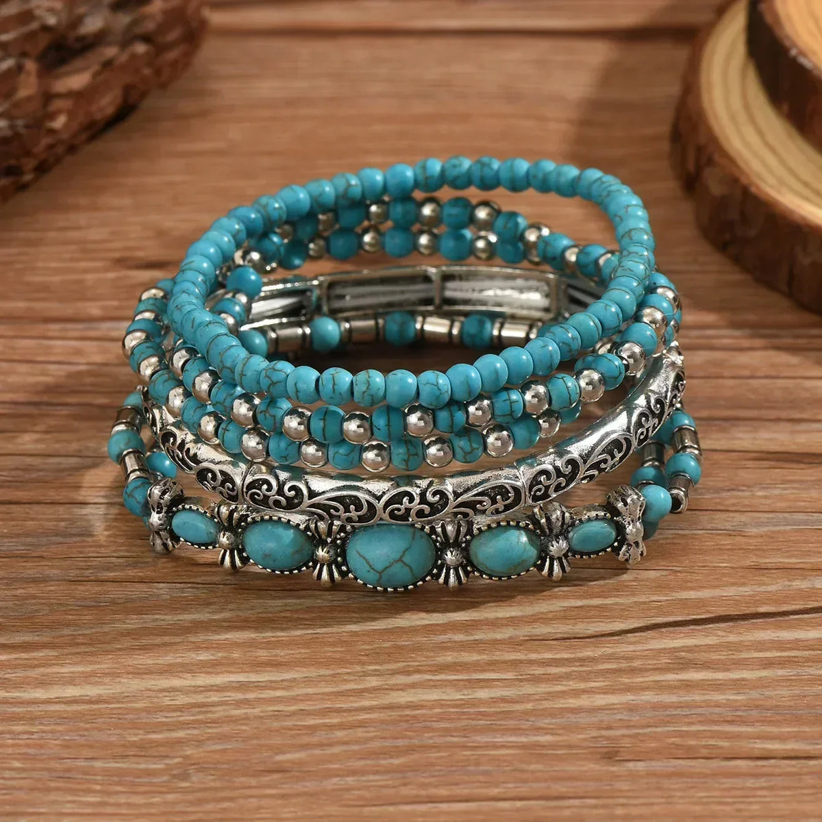 Arlette | Set de Bracelets à Perles Turquoise