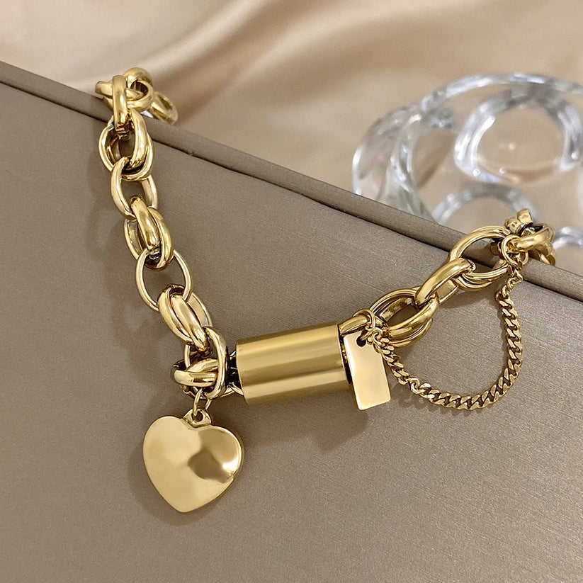 Chloé | Bracelet à Breloque Cœur Doré