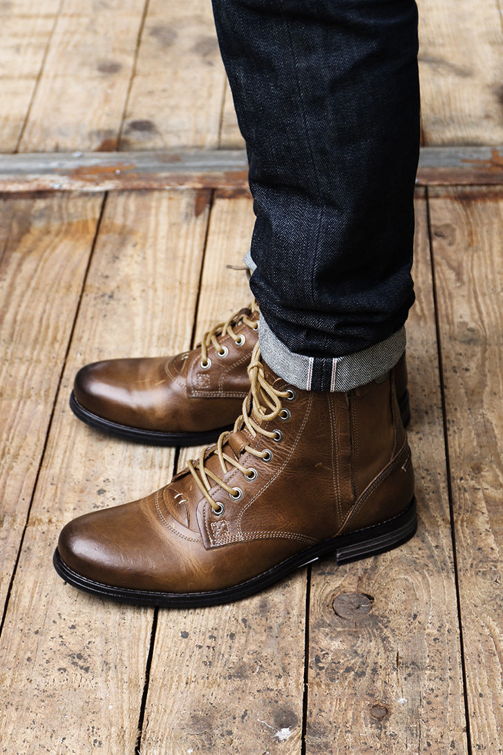 Hector | Bottines à Lacets en Cuir