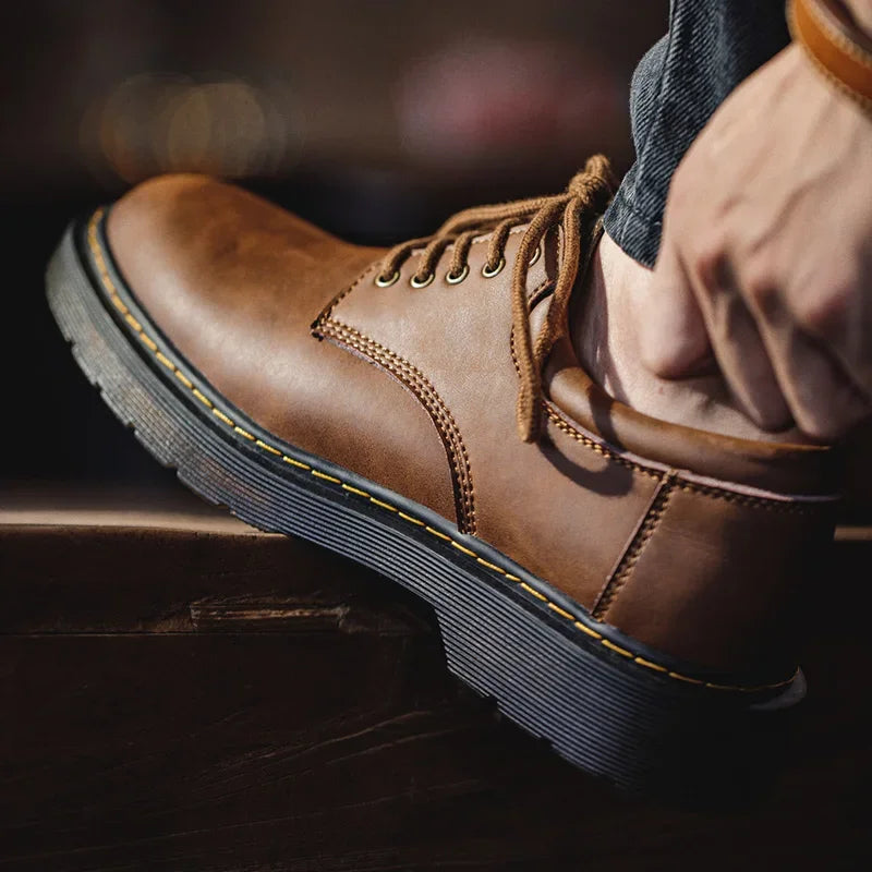 Quentin | Bottines de Travail Derby en Cuir Véritable