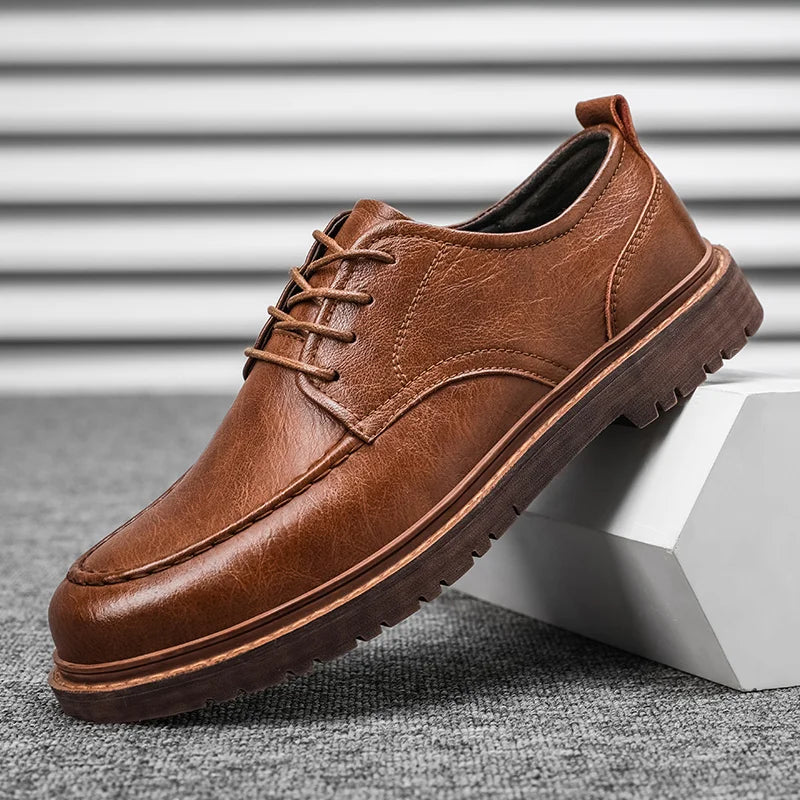Thibault | Baskets Style Richelieu en Cuir