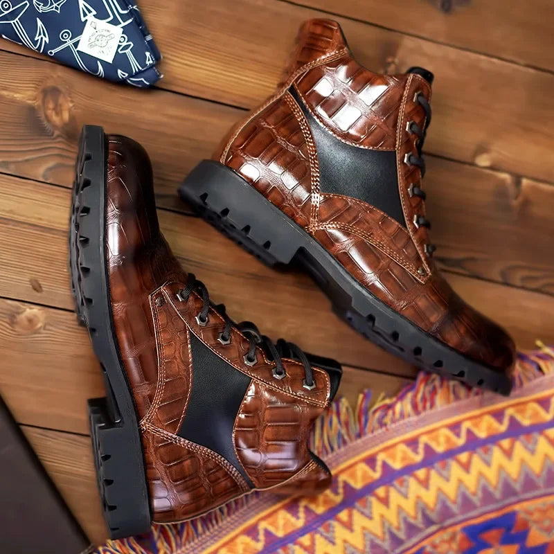 Félix | Bottines en Cuir Effet Croco