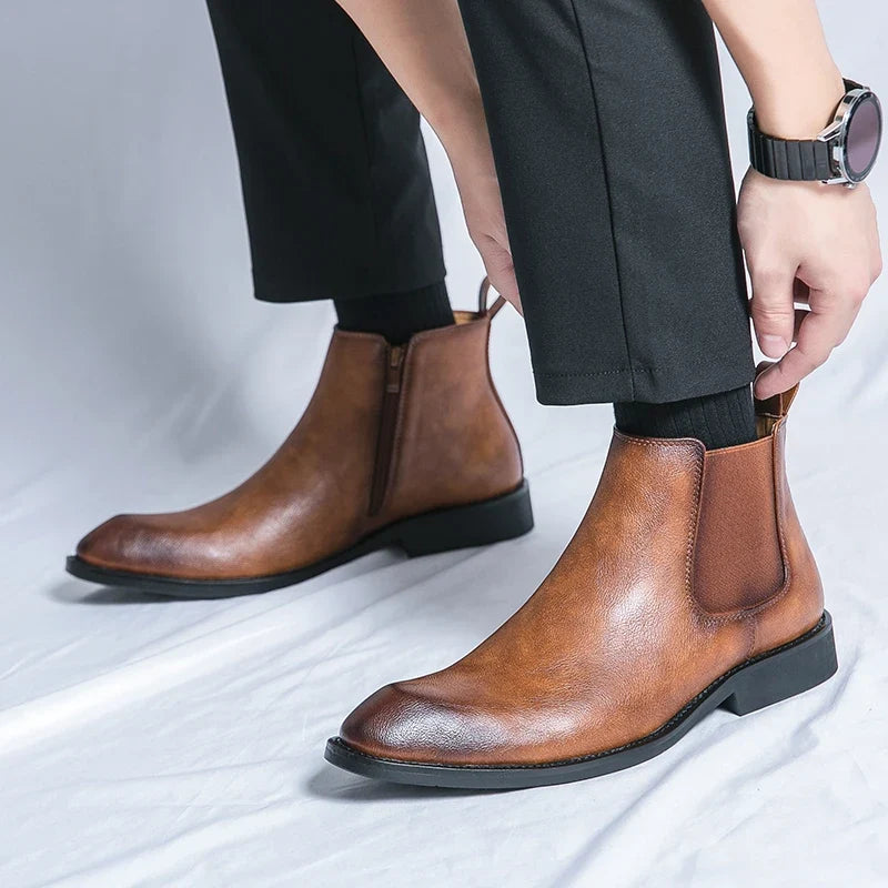 Philippe | Bottines Chelsea Zippées en Cuir