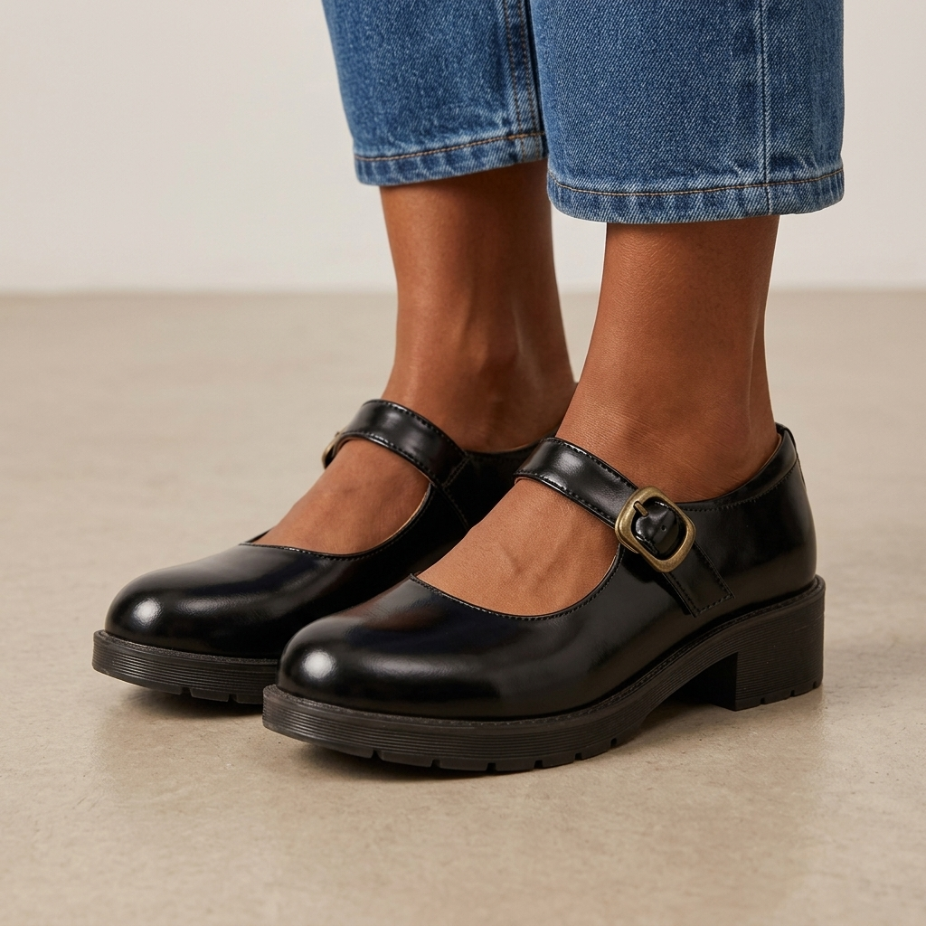 Marie-Anne - Derbies Babies en Cuir Brillant