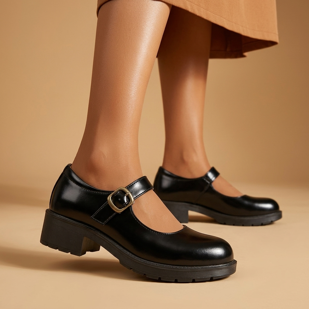 Marie-Anne - Derbies Babies en Cuir Brillant