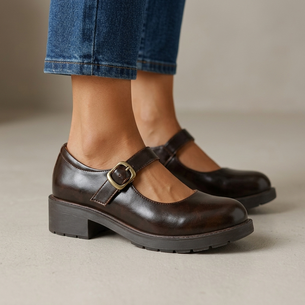 Marie-Anne - Derbies Babies en Cuir Brillant