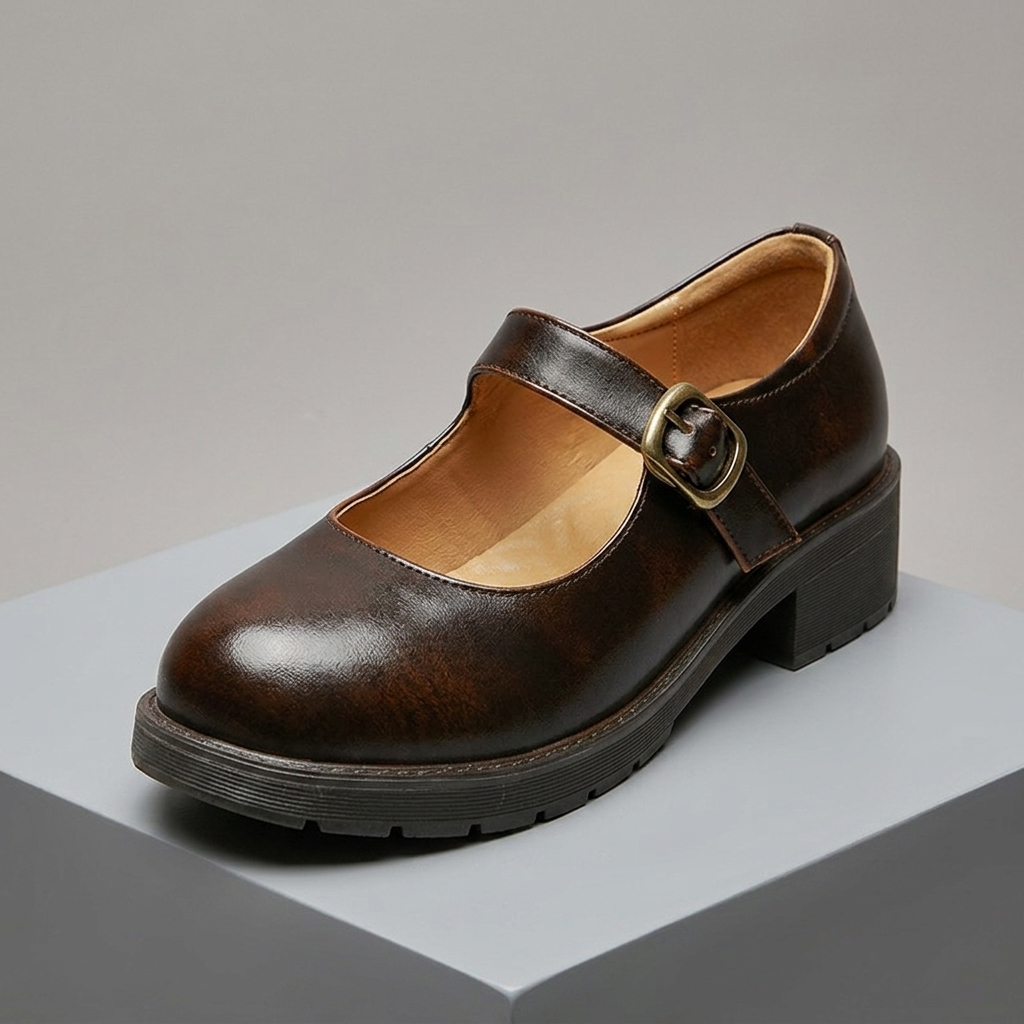 Marie-Anne - Derbies Babies en Cuir Brillant