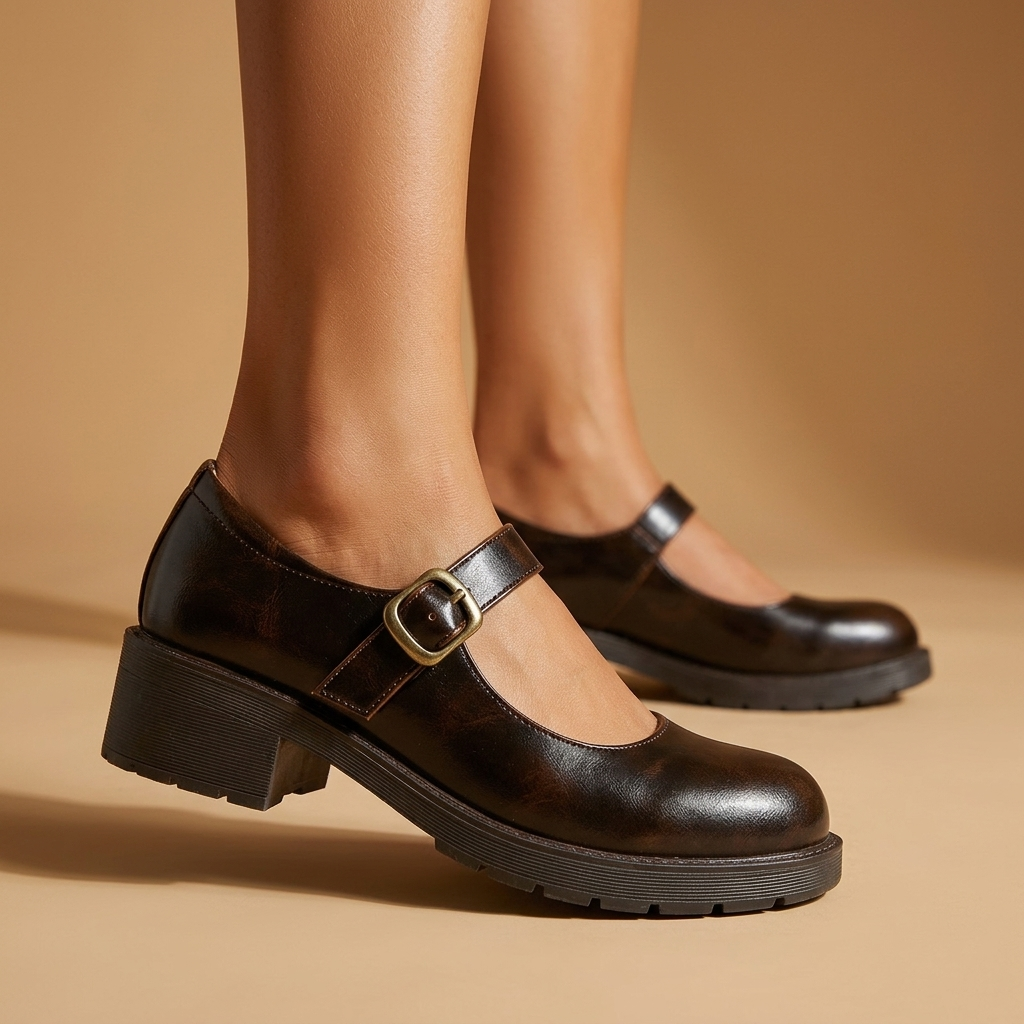 Marie-Anne - Derbies Babies en Cuir Brillant