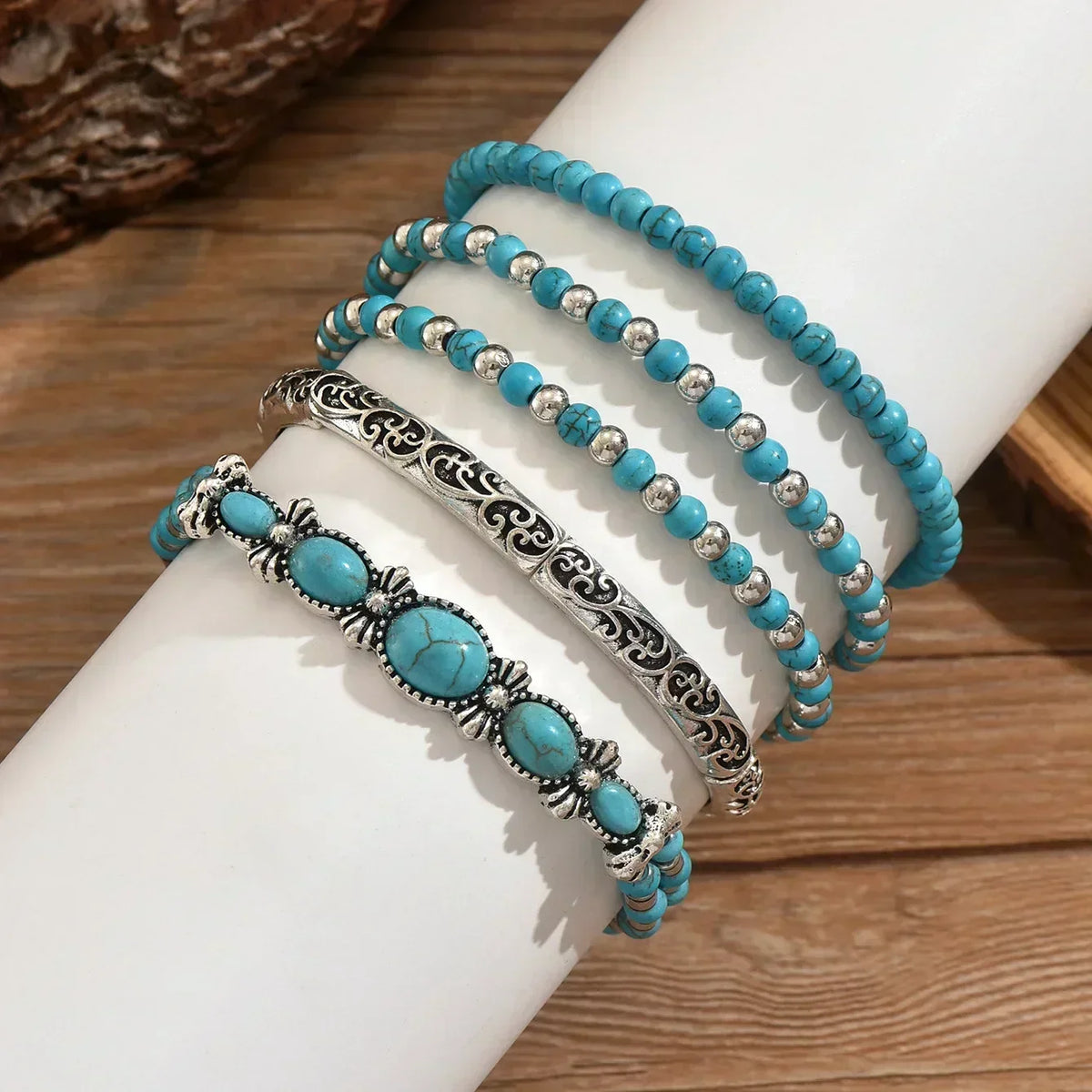 Arlette | Set de Bracelets à Perles Turquoise