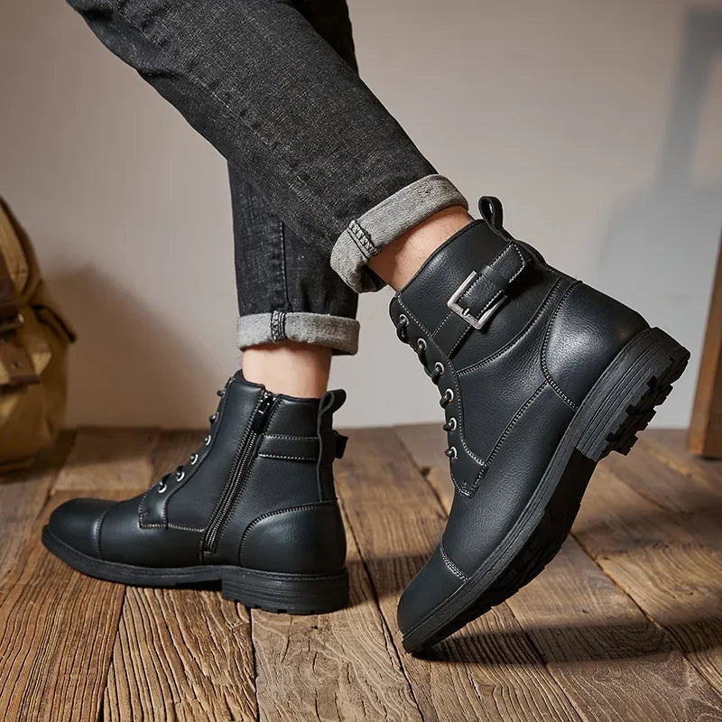 Lazare | Bottines à Lacets en Cuir