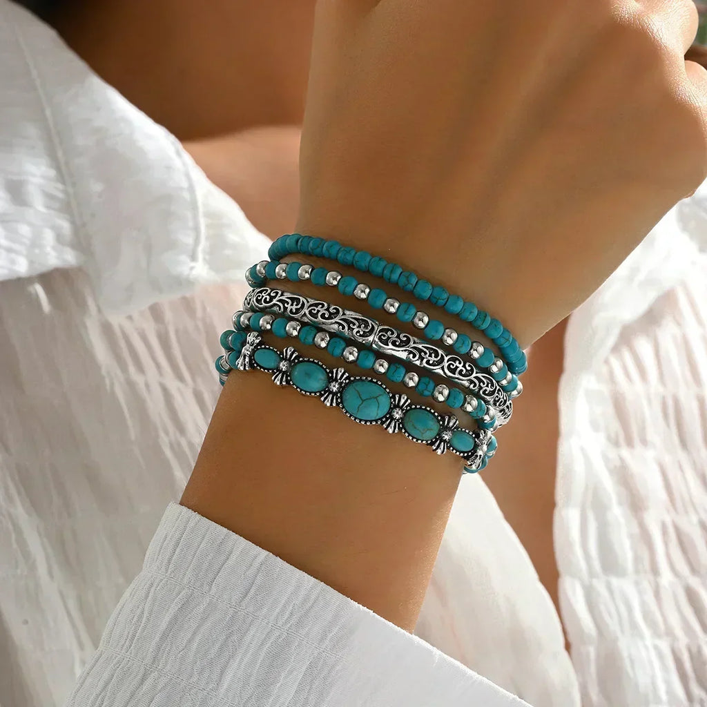 Arlette | Set de Bracelets à Perles Turquoise