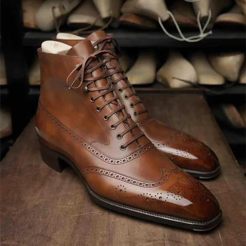 Ambroise | Bottines Richelieu en Cuir Véritable