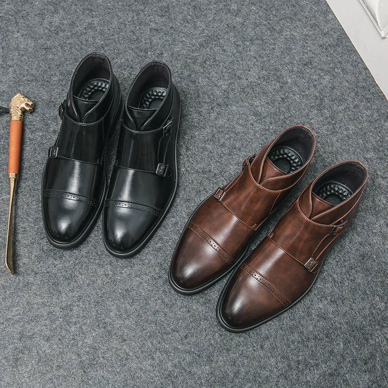 Jules | Bottines en Cuir à Double Boucle